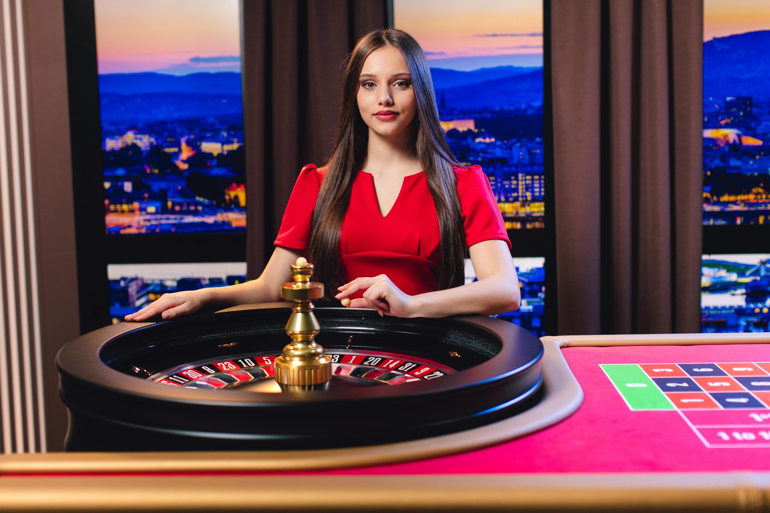 online live casino game gameplay malta norwegian roulette brunette female dealer