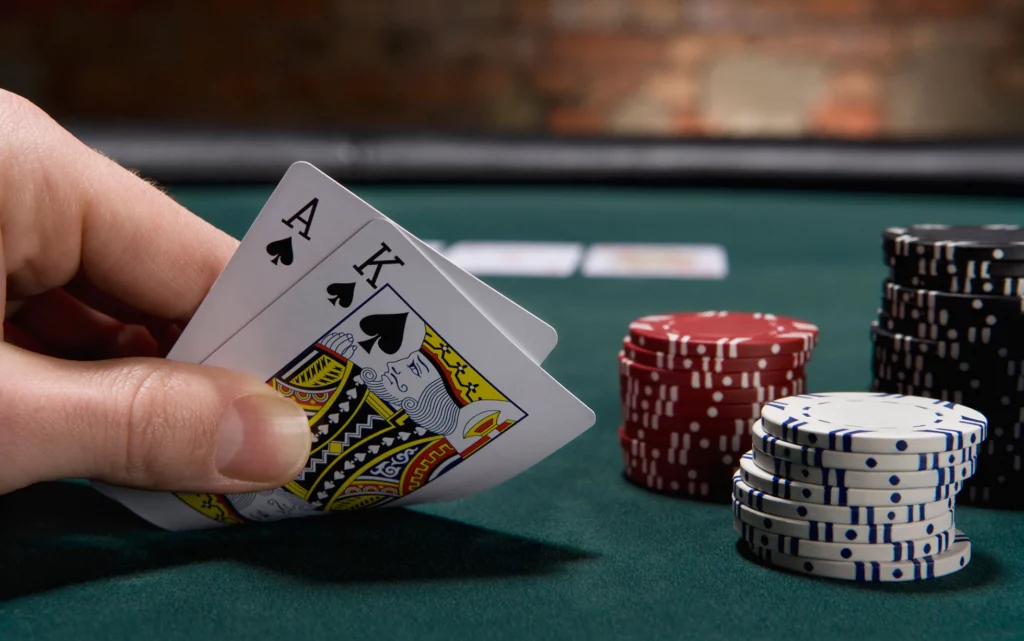 illustration of poker poke cards casino token chips